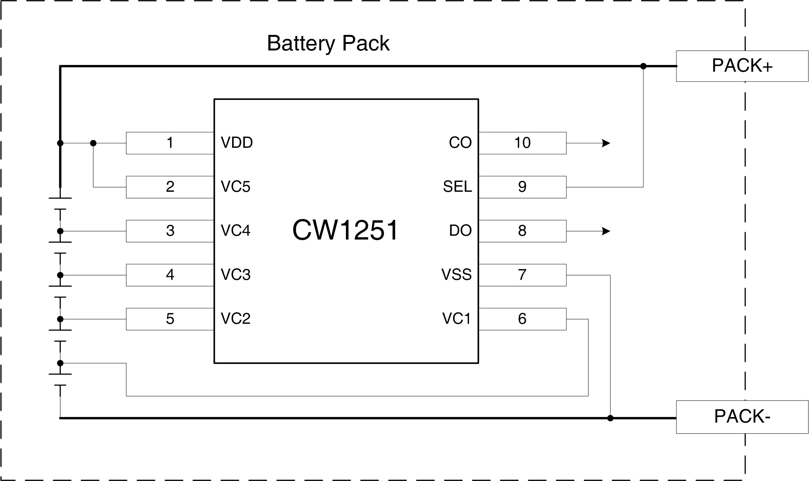 CW1251  3~5串二级保护芯片