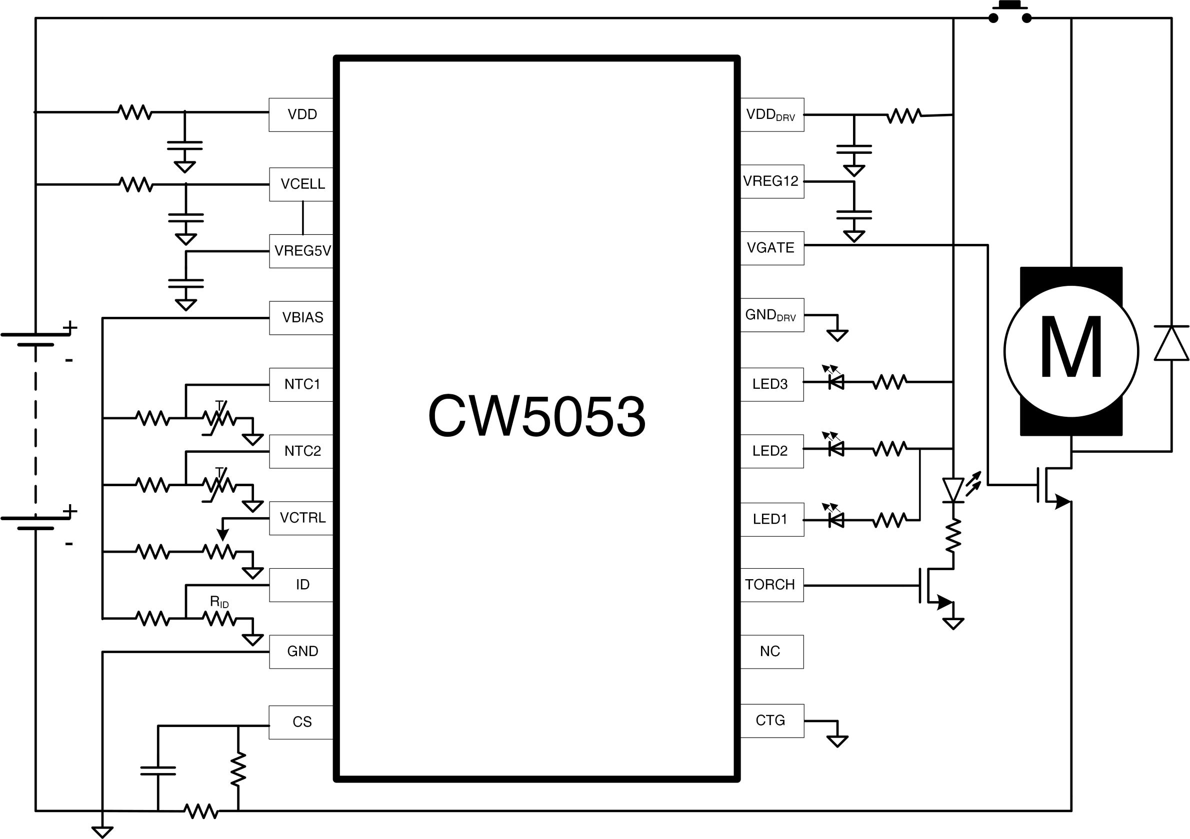 CW5053 直流有刷电机控制芯片